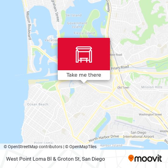Mapa de West Point Loma Bl & Groton St