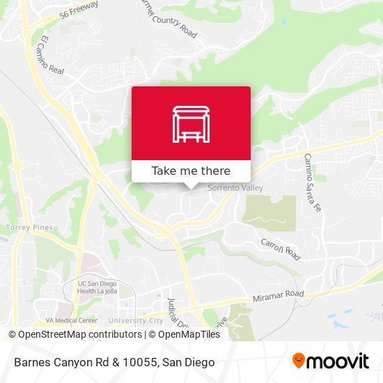 Barnes Canyon Rd & 10055 map