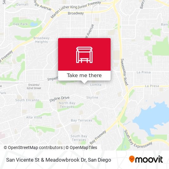 Mapa de San Vicente St & Meadowbrook Dr