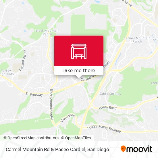 Carmel Mountain Rd & Paseo Cardiel map