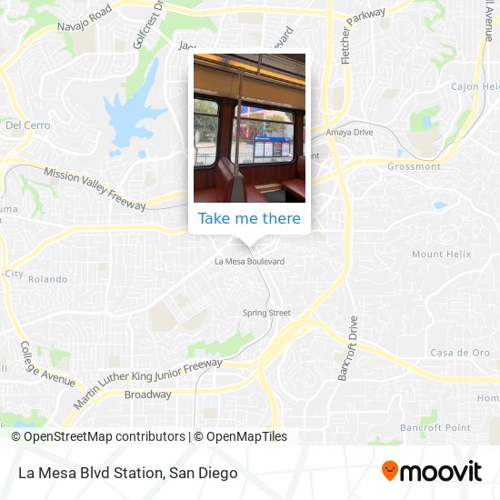 Mapa de La Mesa Blvd Station