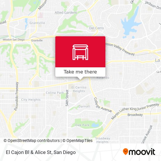 Mapa de El Cajon Bl & Alice St