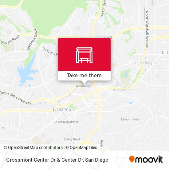 Grossmont Center Dr & Center Dr map