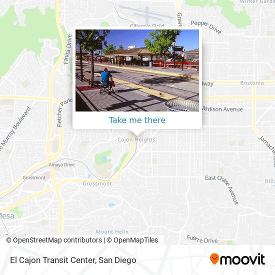 El Cajon Transit Center map