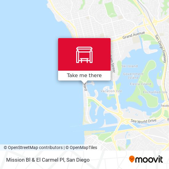 Mission Bl & El Carmel Pl map