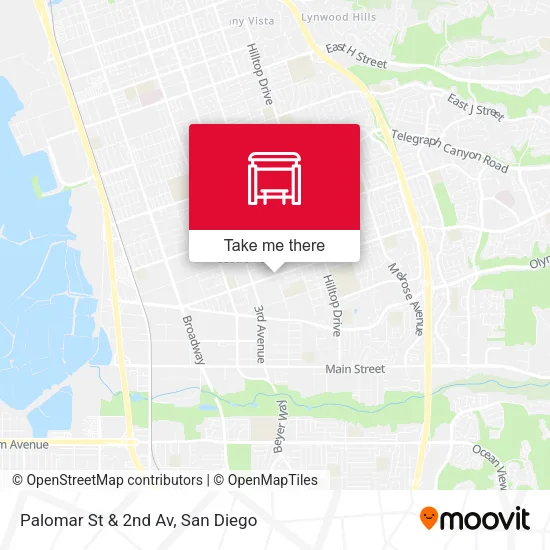 Mapa de Palomar St & 2nd Av