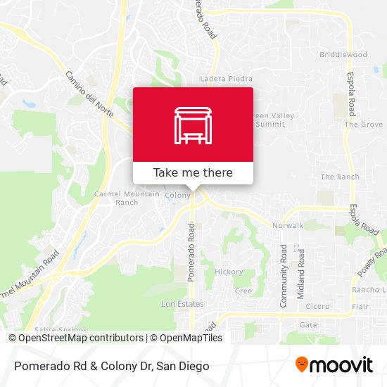 Mapa de Pomerado Rd & Colony Dr