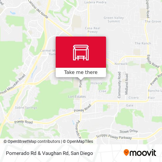 Pomerado Rd & Vaughan Rd map
