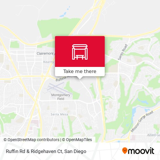 Ruffin Rd & Ridgehaven Ct map