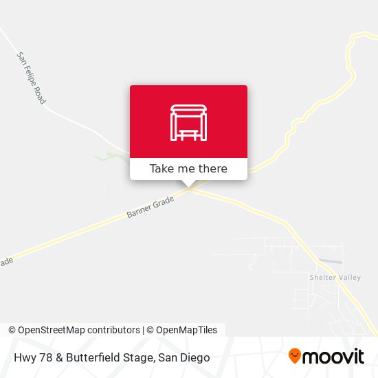 Hwy 78 & Butterfield Stage map