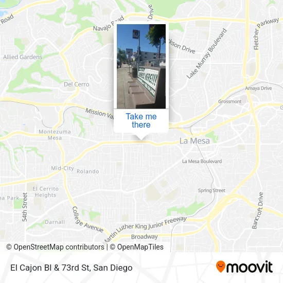 Mapa de El Cajon Bl & 73rd St