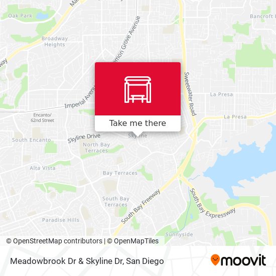 Meadowbrook Dr & Skyline Dr map