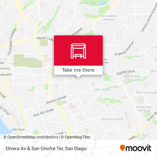 Olvera Av & San Onofre Ter map
