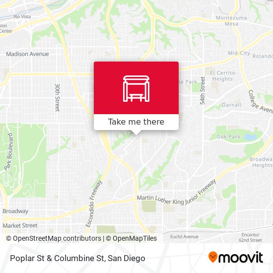 Mapa de Poplar St & Columbine St