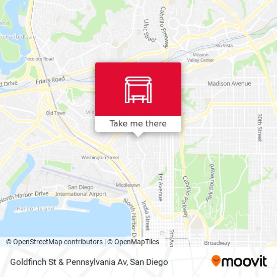 Mapa de Goldfinch St & Pennsylvania Av