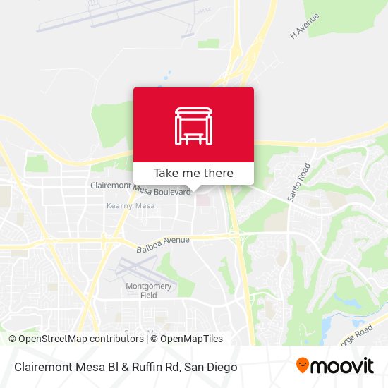 Clairemont Mesa Bl & Ruffin Rd map