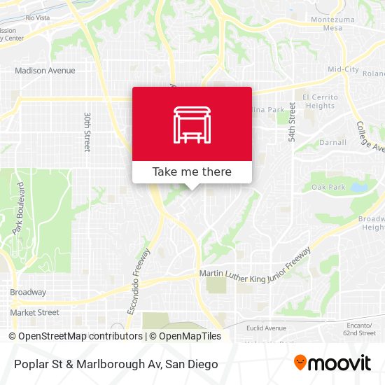 Mapa de Poplar St & Marlborough Av