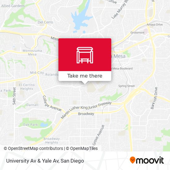 Mapa de University Av & Yale Av