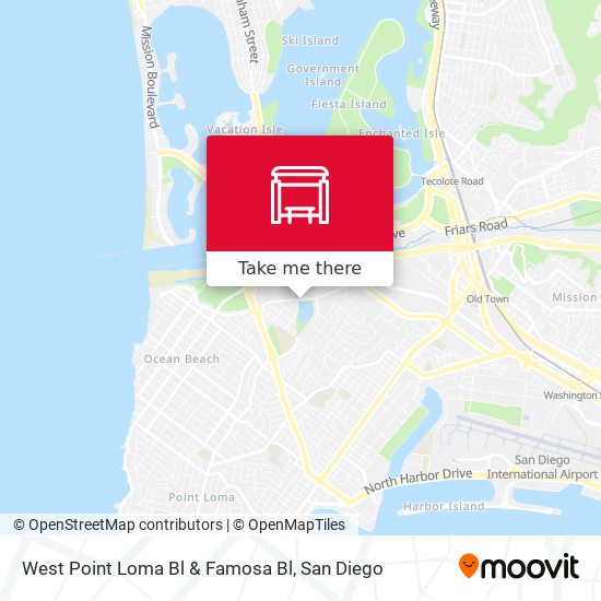 West Point Loma Bl & Famosa Bl map