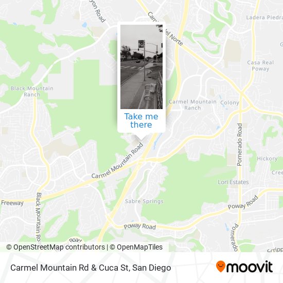 Carmel Mountain Rd & Cuca St map
