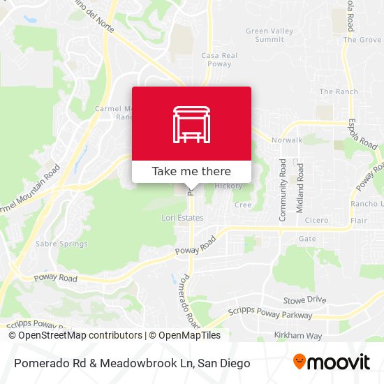 Pomerado Rd & Meadowbrook Ln map