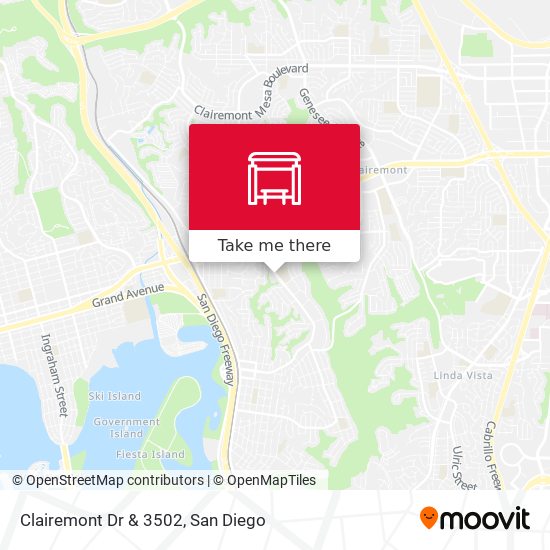 Clairemont Dr & 3502 map