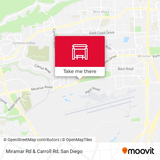 Miramar Rd & Carroll Rd map