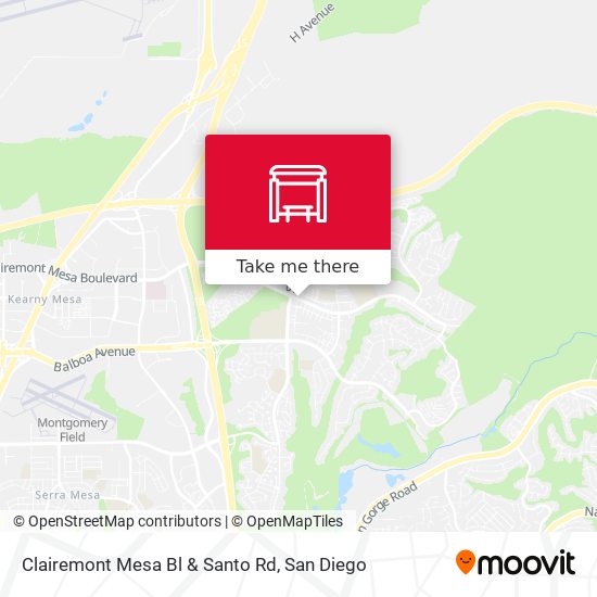 Mapa de Clairemont Mesa Bl & Santo Rd
