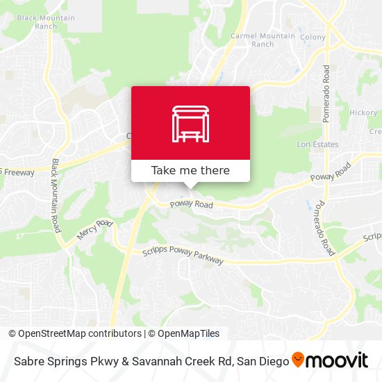 Sabre Springs Pkwy & Savannah Creek Rd map