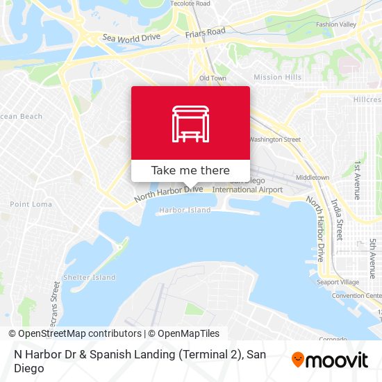 N Harbor Dr & Spanish Landing (Terminal 2) map