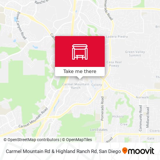 Mapa de Carmel Mountain Rd & Highland Ranch Rd