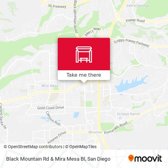 Black Mountain Rd & Mira Mesa Bl map