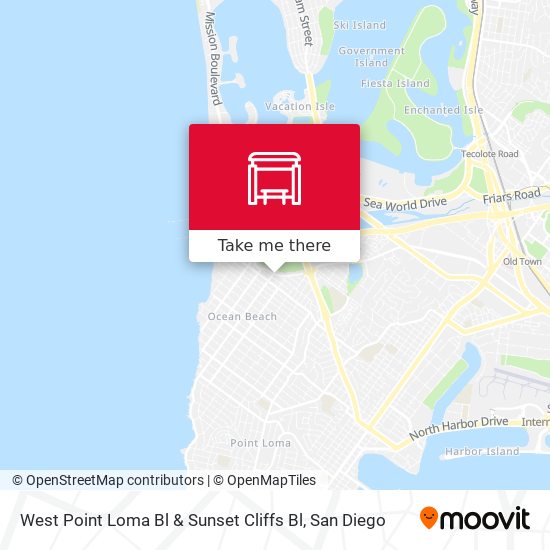 Mapa de West Point Loma Bl & Sunset Cliffs Bl