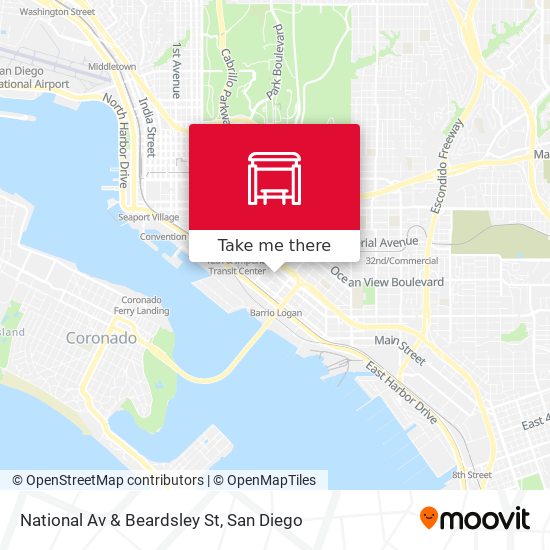 National Av & Beardsley St map