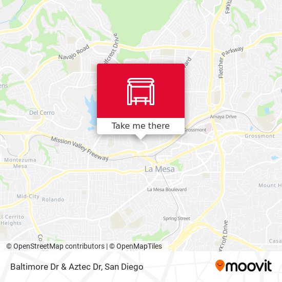 Baltimore Dr & Aztec Dr map
