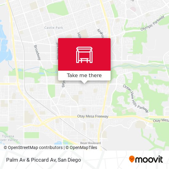 Palm Av & Piccard Av map