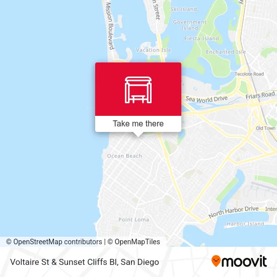 Mapa de Voltaire St & Sunset Cliffs Bl
