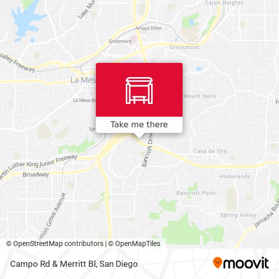 Campo Rd & Merritt Bl map