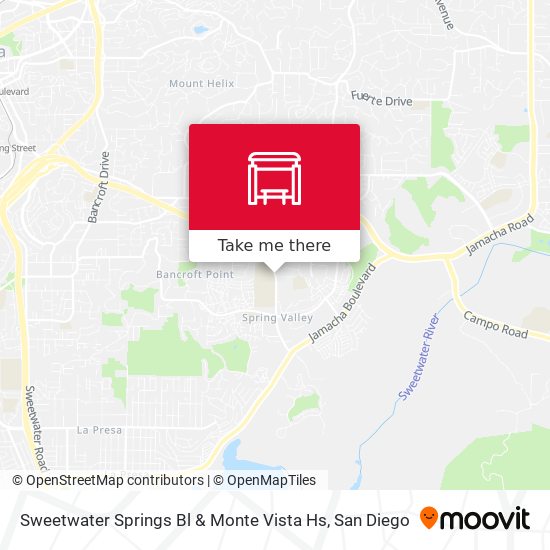 Sweetwater Springs Bl & Monte Vista Hs map