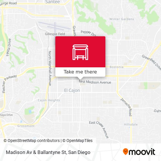 Madison Av & Ballantyne St map