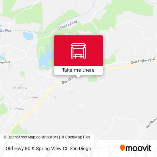 Old Hwy 80 & Spring View Ct map