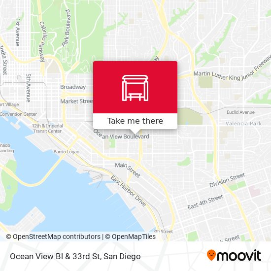 Ocean View Bl & 33rd St map