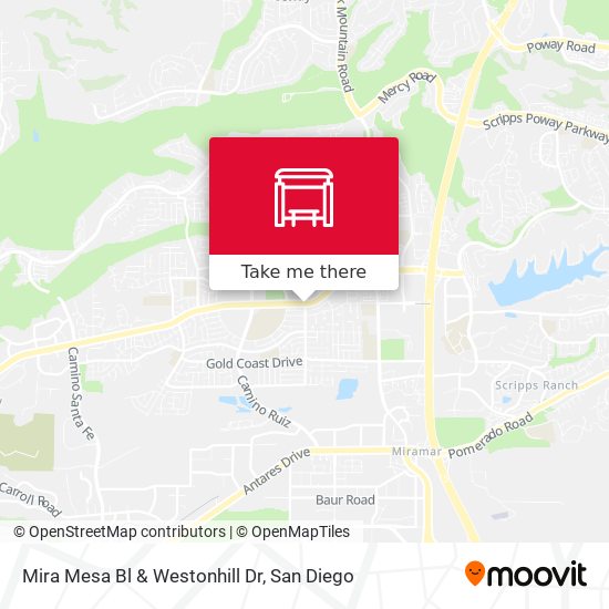 Mapa de Mira Mesa Bl & Westonhill Dr