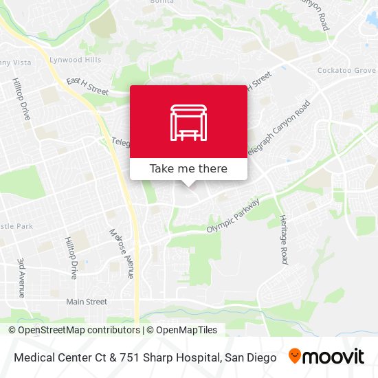 Medical Center Ct & 751 Sharp Hospital map