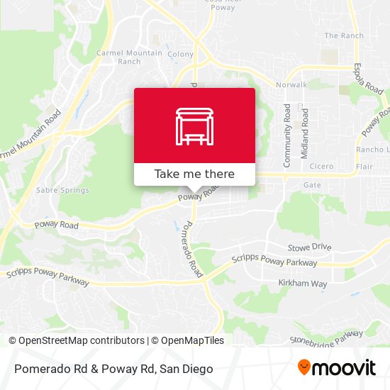 Pomerado Rd & Poway Rd map