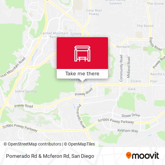 Pomerado Rd & Mcferon Rd map