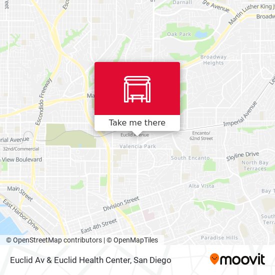 Euclid Av & Euclid Health Center map