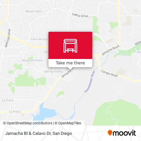 Jamacha Bl & Calavo Dr map