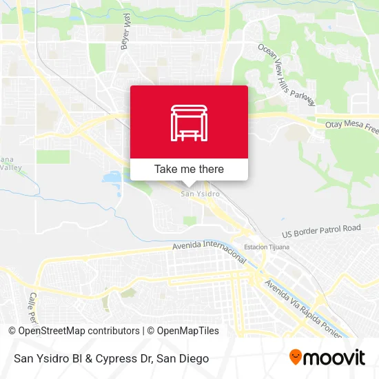 Mapa de San Ysidro Bl & Cypress Dr