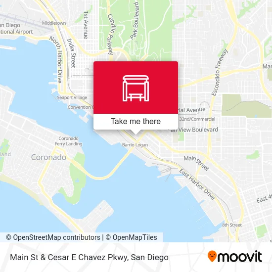 Main St & Cesar E Chavez Pkwy map